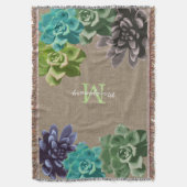 Sukkuläre Imitate Burlap - Personalisiert Decke (Vorderseite Vertikal)
