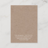 Sukkuläre Kraft Handgefertigte Schmuckstücke Visitenkarte (Rückseite)