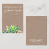 Sukkuläre Kraft Handgefertigte Schmuckstücke Visitenkarte (Vorne/Hinten)