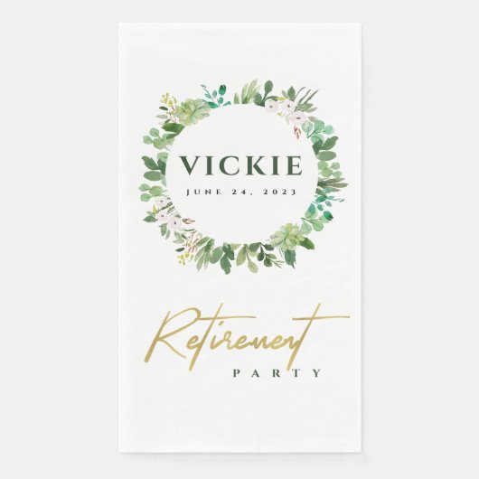 Sukkuläre Kräne Wasserfarbenversorgung Serviette (Vorderseite)