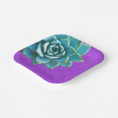 Sukkuläre Lila Wasserfarbe Pappteller (Gewinkelt)