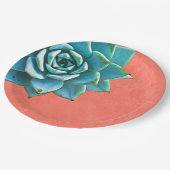 Sukkuläre Orangensäule Pappteller (Schrägansicht)