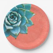 Sukkuläre Orangensäule Pappteller (Vorderseite)