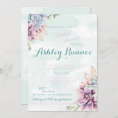 Sukkuläre Party Einladung (Vorne/Hinten)