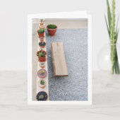 Sukkuläre Pflanze am Gartenwall-Portrait Karte (Vorderseite)