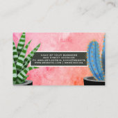 Sukkuläre Pflanze | Aquarelltextur Terminkarte (Rückseite)