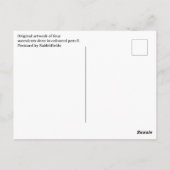 Sukkuläre Pflanze Farbige Bleistiftzeichnungen Pos Postkarte (Rückseite)