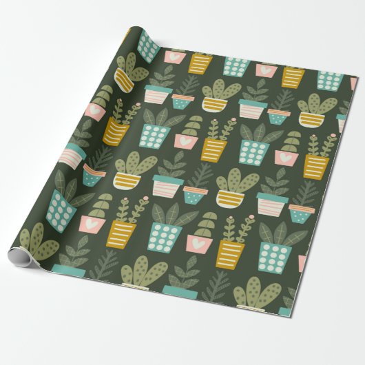 Sukkuläre Pflanze Geschenkpapier (Ungerollt)