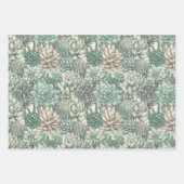 Sukkuläre Pflanze Grüne Geburtstagspartei Geschenkpapier Set (Vorderseite)