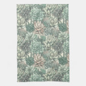 Sukkuläre Pflanze Grüne Geburtstagspartei Geschirrtuch (Vertikal)