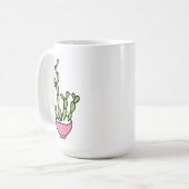 Sukkuläre Pflanze in rosa Planter Kaffeetasse (Vorderseite Links)
