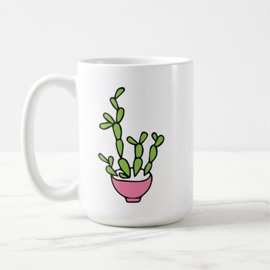 Sukkuläre Pflanze in rosa Planter Kaffeetasse (Links)