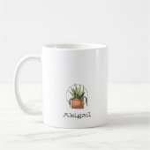 Sukkuläre Pflanze + Name oder Monogramm 🌵 Kaffeetasse (Links)
