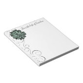 Sukkuläre Pflanze Personalisiert Notepad Notizblock (angewinkelt)