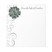 Sukkuläre Pflanze Personalisiert Notepad Notizblock (Vorderseite)