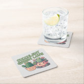 Sukkuläre Pflanze Rechteckiger Pappuntersetzer (Vor Ort)