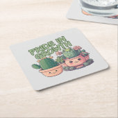 Sukkuläre Pflanze Rechteckiger Pappuntersetzer (angewinkelt)