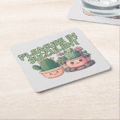 Sukkuläre Pflanze Rechteckiger Pappuntersetzer (angewinkelt)