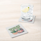 Sukkuläre Pflanze Rechteckiger Pappuntersetzer (Vor Ort)