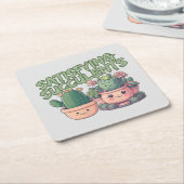 Sukkuläre Pflanze Rechteckiger Pappuntersetzer (angewinkelt)