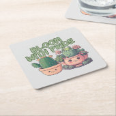 Sukkuläre Pflanze Rechteckiger Pappuntersetzer (angewinkelt)