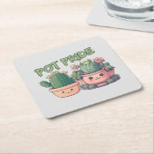 Sukkuläre Pflanze Rechteckiger Pappuntersetzer (angewinkelt)