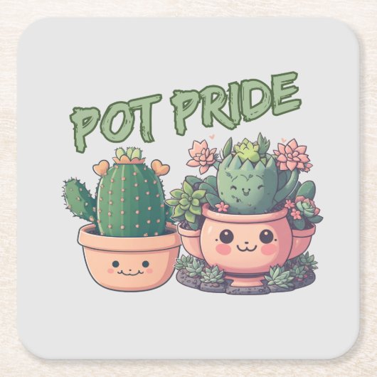 Sukkuläre Pflanze Rechteckiger Pappuntersetzer (Vorderseite)