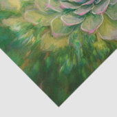 Sukkuläre rustikal-grüne Rosa Wasserfarbendekoupag Seidenpapier (Ausschnitt)