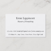 Sukkuläre Schließung Visitenkarte (Rückseite)