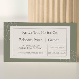 Sukkuläre Visitenkarte | Apothekerischer Stil