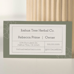 Sukkuläre Visitenkarte Apothekerischer Stil