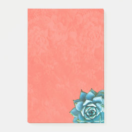 Sukkuläre Wasserfarbe an der Orangenspitze Post-it Klebezettel