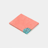 Sukkuläre Wasserfarbe an der Orangenspitze Post-it Klebezettel (angewinkelt)