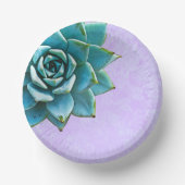 Sukkuläre Wasserfarbe Lavendel Pappteller (Vorderseite)