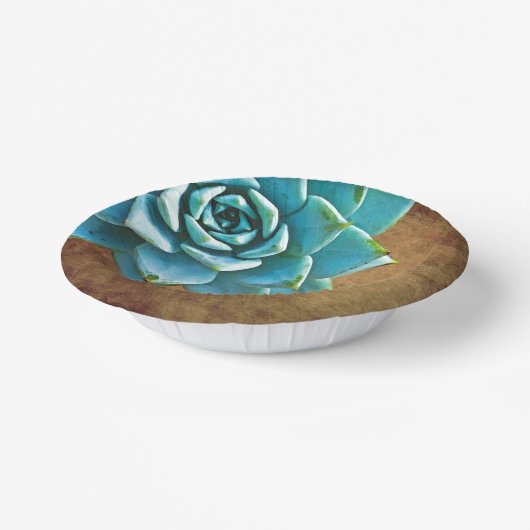 Sukkuläre Wasserfarbe Rustikale Braun Pappteller (Gewinkelt)