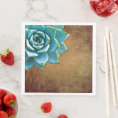 Sukkuläre Wasserfarbe Rustikale Braun Serviette (Beispiel)