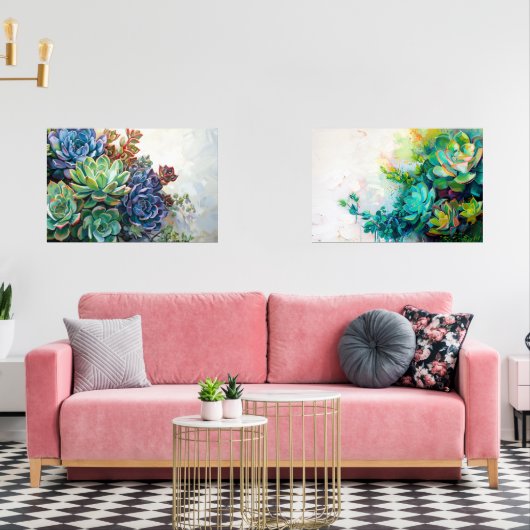 Sukkuläre Wüstenbilder Kunst Pflanze Bilderwand Sets (Wohnzimmer)