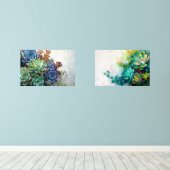 Sukkuläre Wüstenbilder Kunst Pflanze Bilderwand Sets (Holzboden)