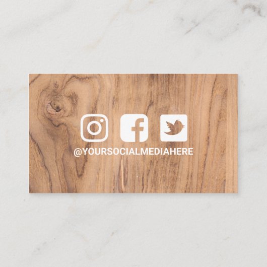 Sukkulärer Abschlag für Holz Visitenkarte (Rückseite)