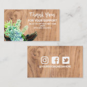 Sukkulärer Abschlag für Holz Visitenkarte (Vorne/Hinten)