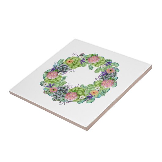 Sukkulärer Blumenstrauß Fliese (Seite)