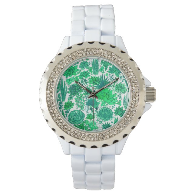 Sukkulärer Garten Armbanduhr (Vorderseite)