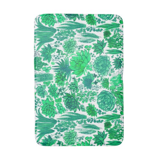 Sukkulärer Garten Badematte (Vorderseite Vertikal)