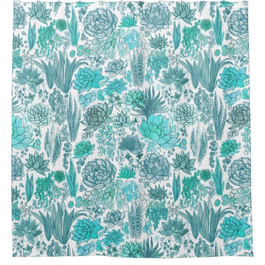 Sukkulärer Garten Duschvorhang (Vorderseite)