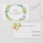 Sukkulärer Garten | Eigenes Geschäft Visitenkarte (Vorne/Hinten)