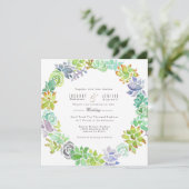 Sukkulärer Garten | Einladung zur Wasserfarbenhoch (Stehend Vorderseite)