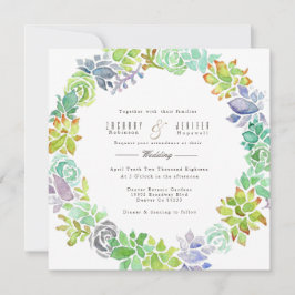 Sukkulärer Garten | Einladung zur Wasserfarbenhoch