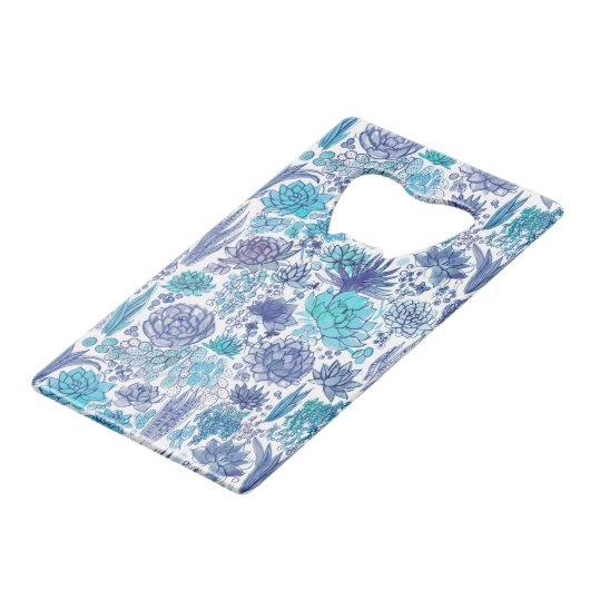 Sukkulärer Garten Geldbeutel Flaschenöffner (Vorderseite Schrägansicht)