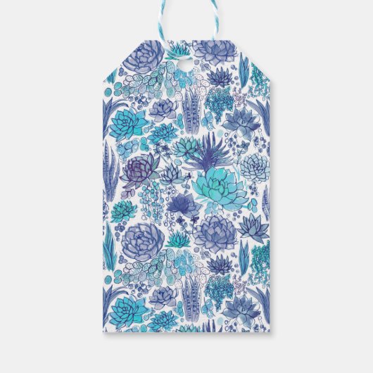 Sukkulärer Garten Geschenkanhänger (Rückseite)