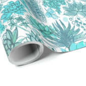 Sukkulärer Garten Geschenkpapier (Rolleneckpunkt)